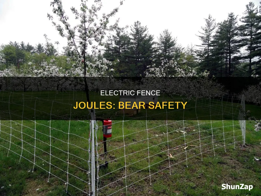 how many joules electric fence for bears
