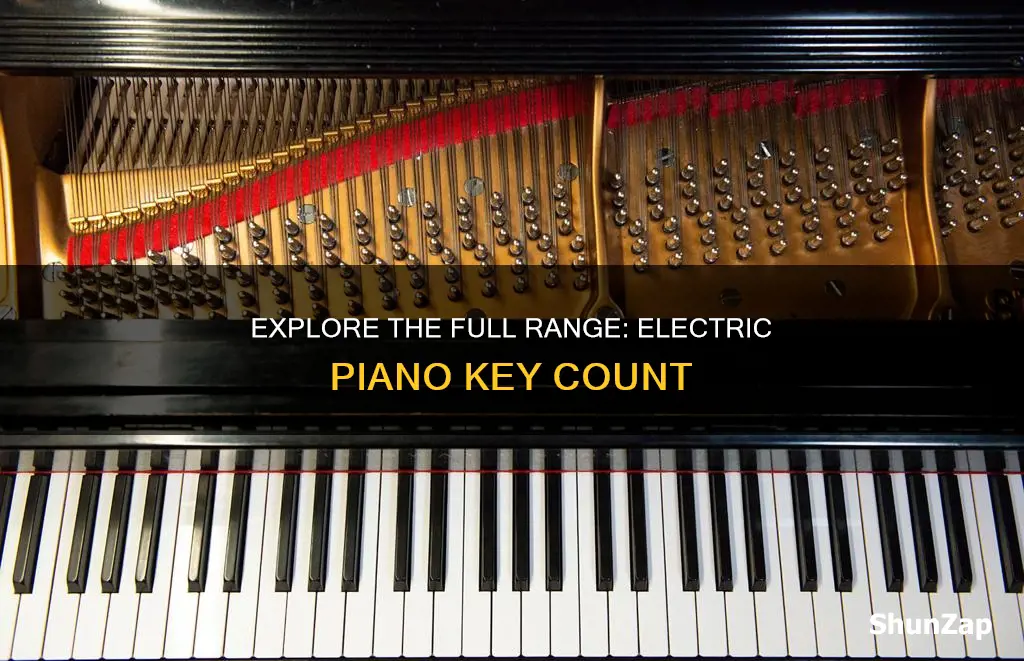 how many keys on an electric piano