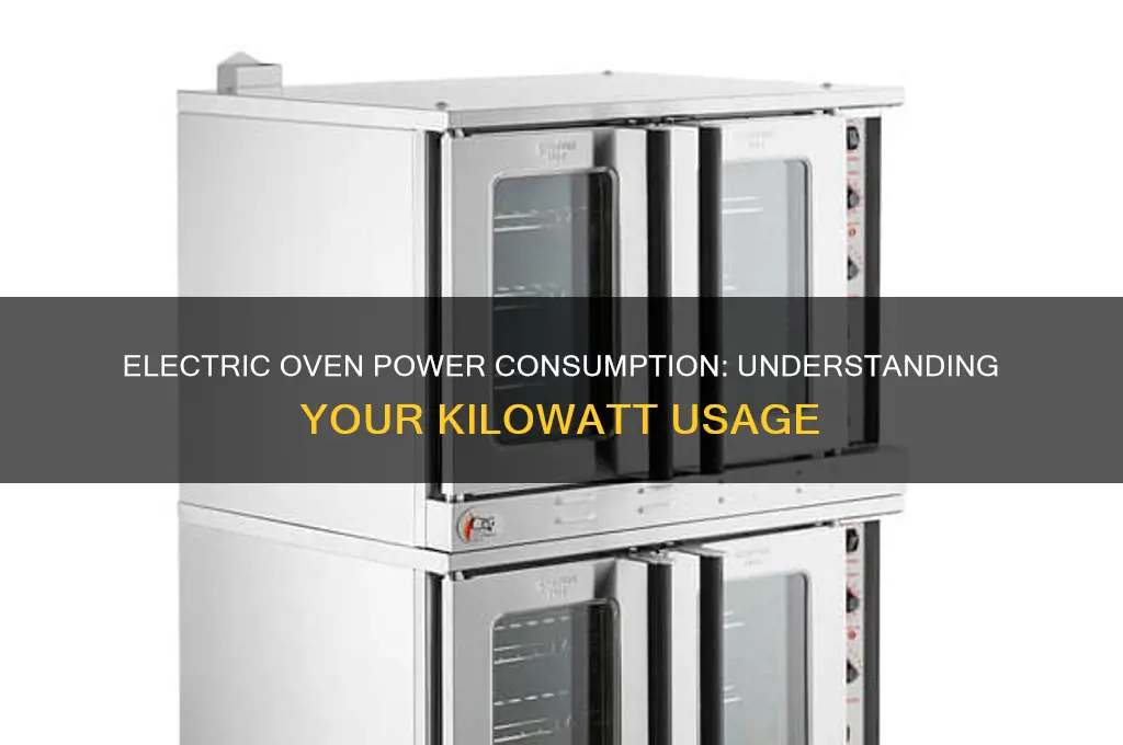 how many killowats does a electric oven use