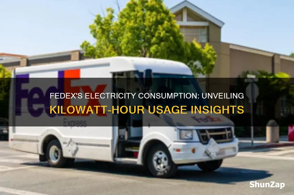 how many kilowatt hours of electricity does fedex use