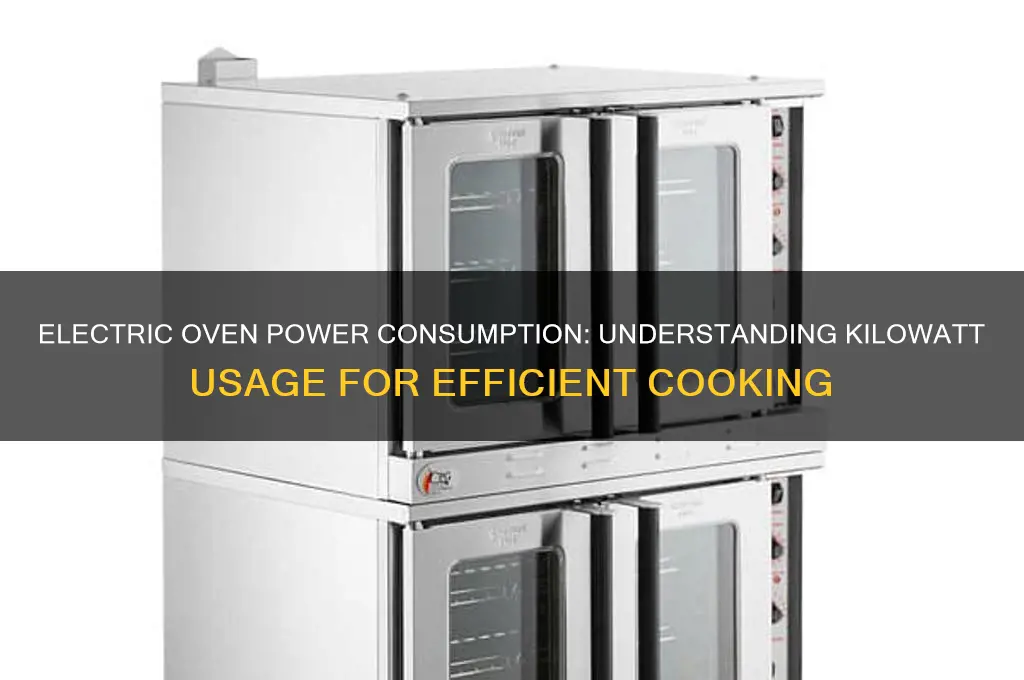 how many kilowatts does an electric oven use