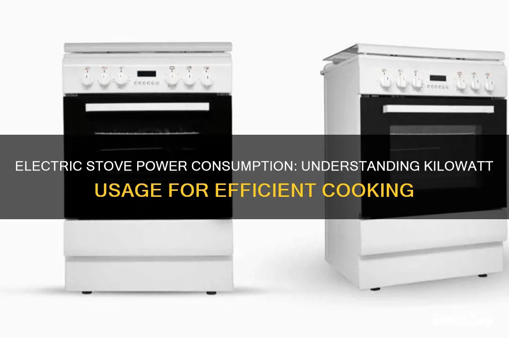 how many kilowatts does an electric stove use