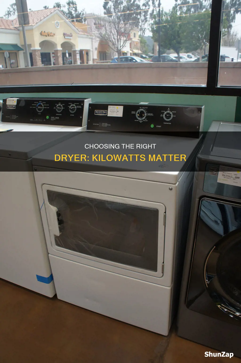 how many kilowatts for an electric dryer