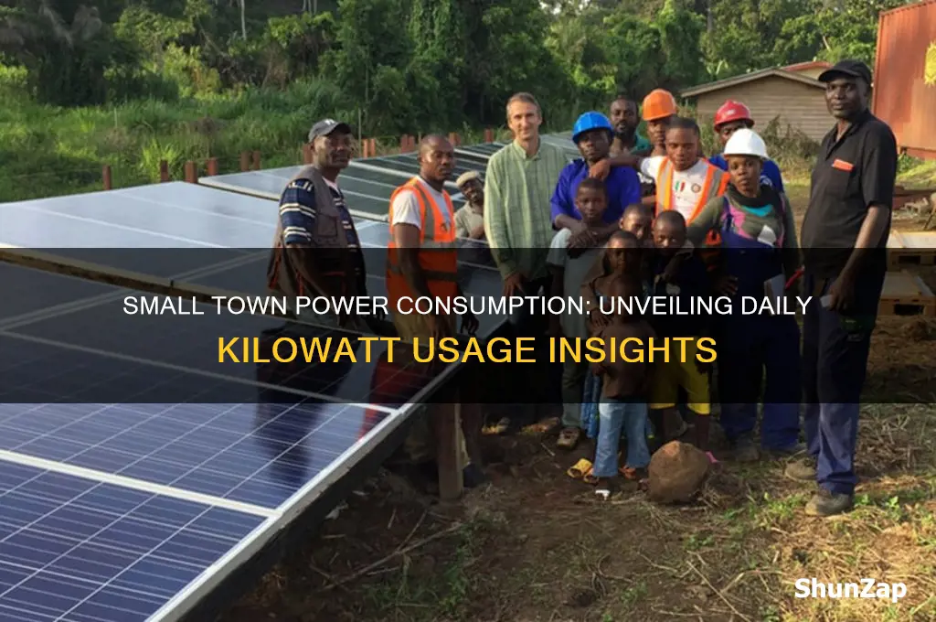 how many kilowatts of electricity does a small town use