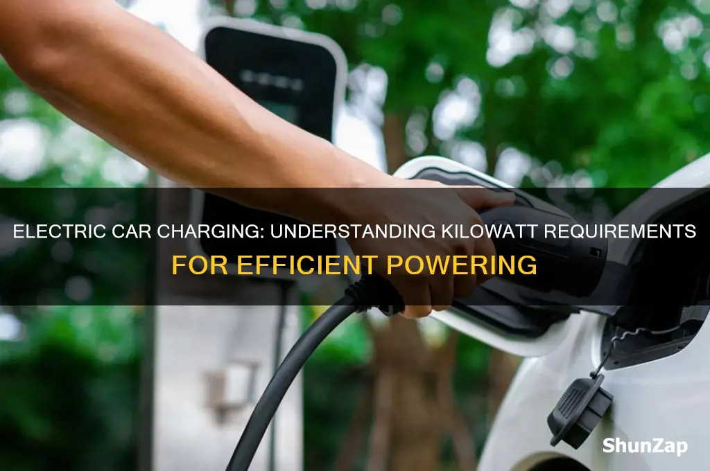 how many kilowatts to charge an electric car