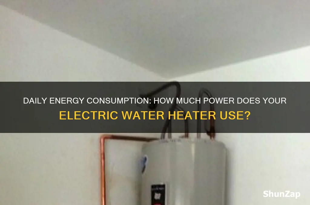 how many kw does an electric water use per day