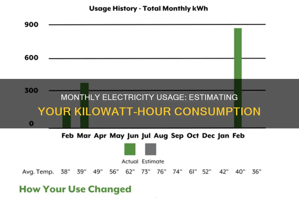 how many kwatts of electricity will i use a month