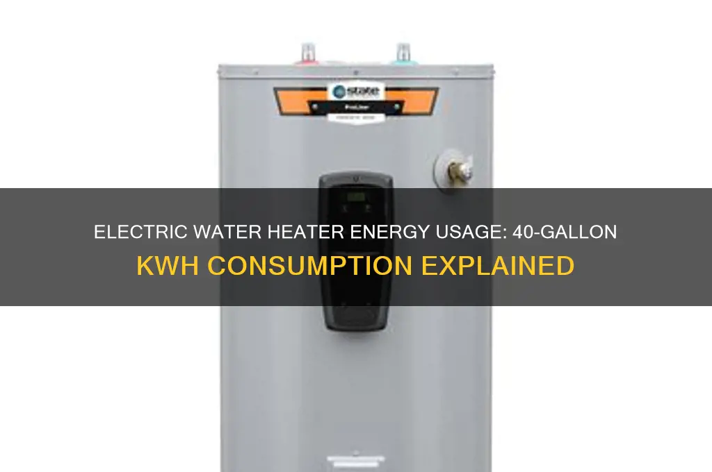 how many kwh does a 40 gallon electric hwh use