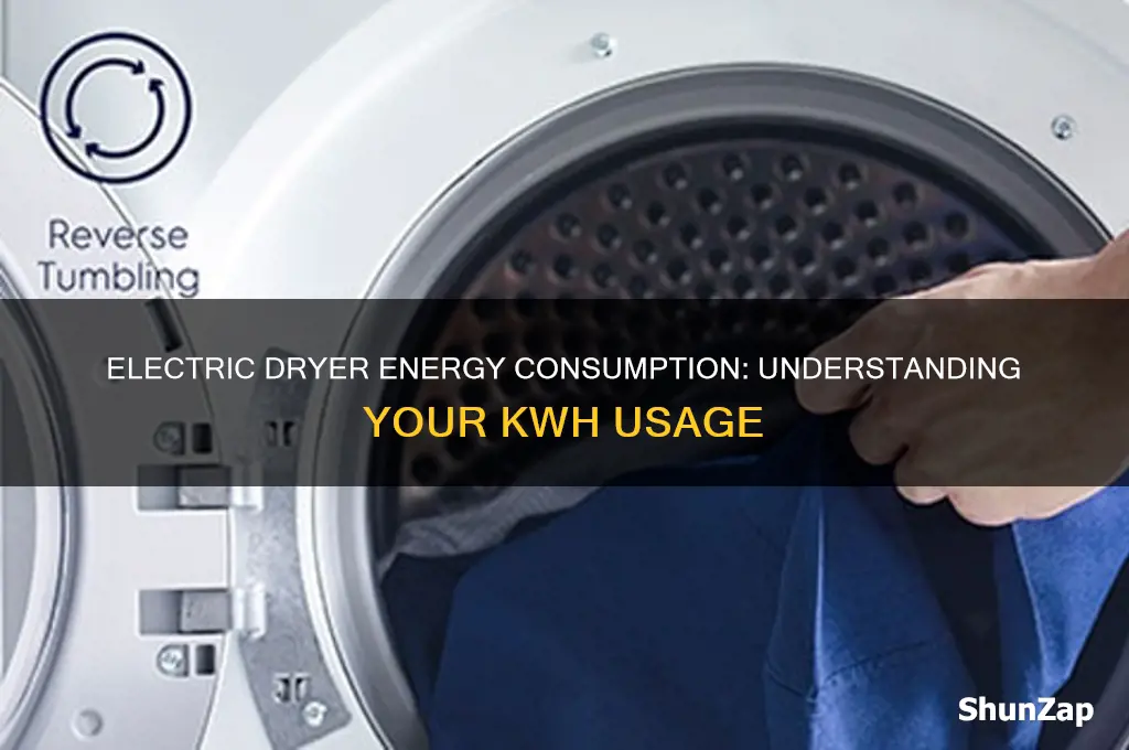 how many kwh does a electric dryer use