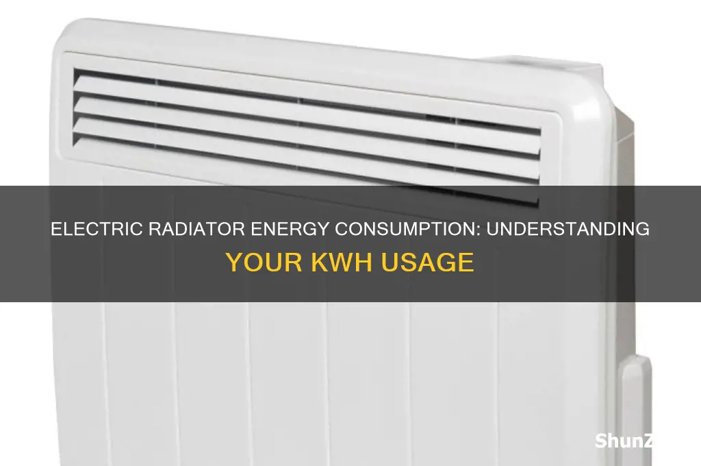 how many kwh does an electric radiator use
