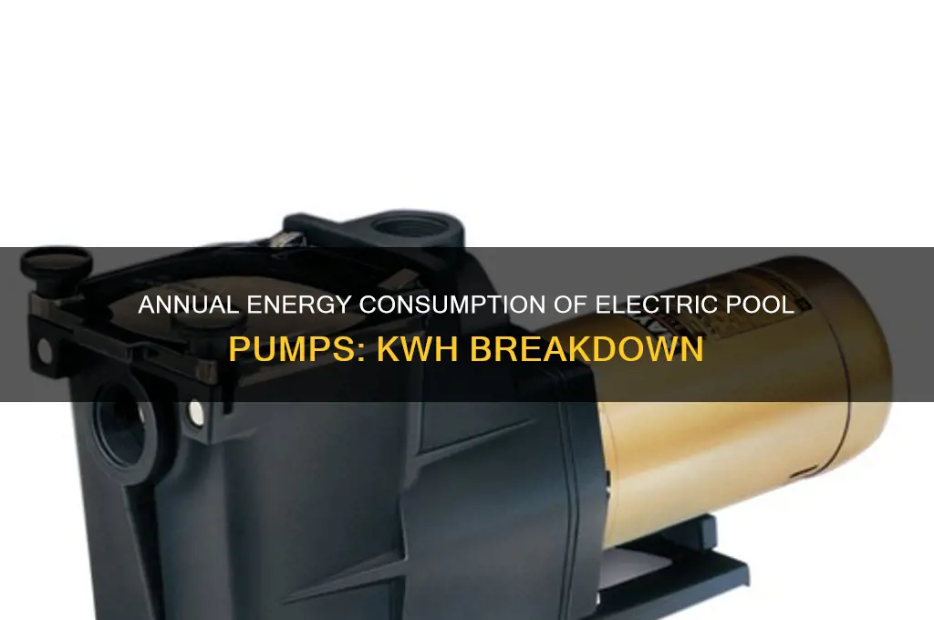 how many kwhs does an electric pool pump use annually