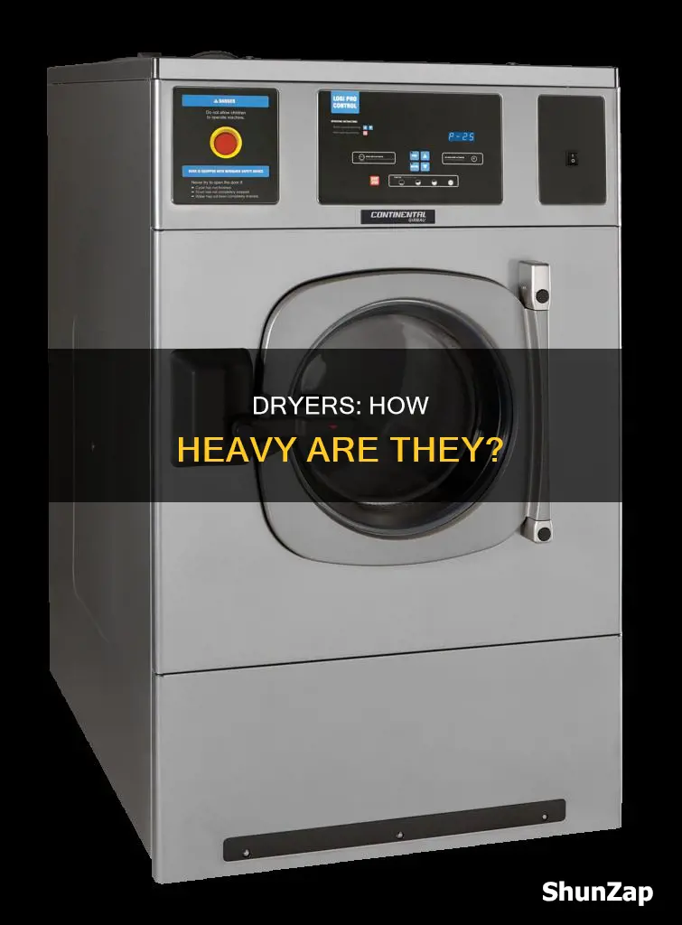how many lbs is the electric dryer