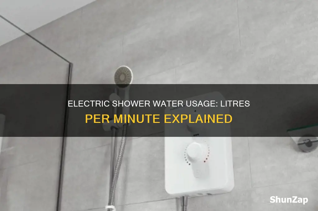 how many litres per minute does an electric shower use