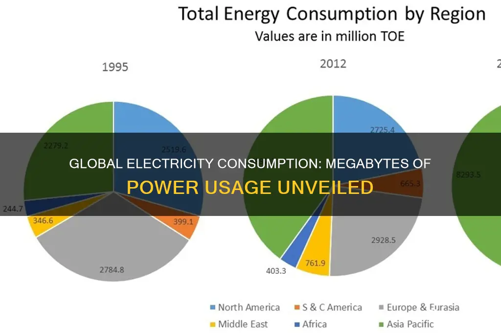 how many megabytes are used of electricity in the world