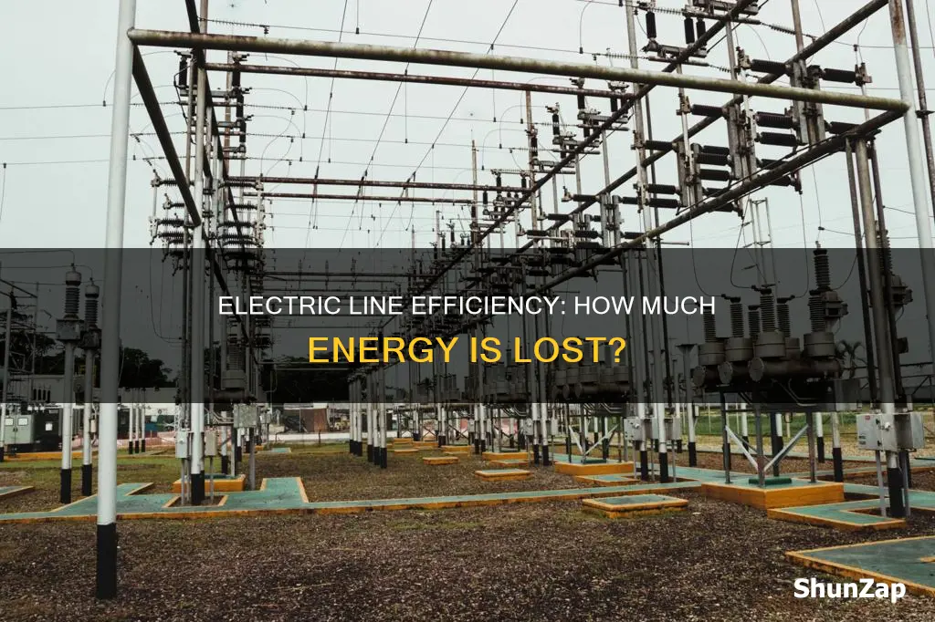 how many percent travels through electric line