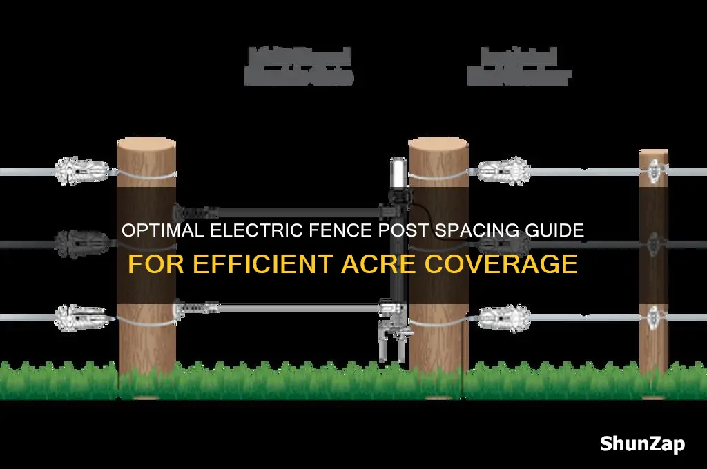 how many post to use for electric fence per acre