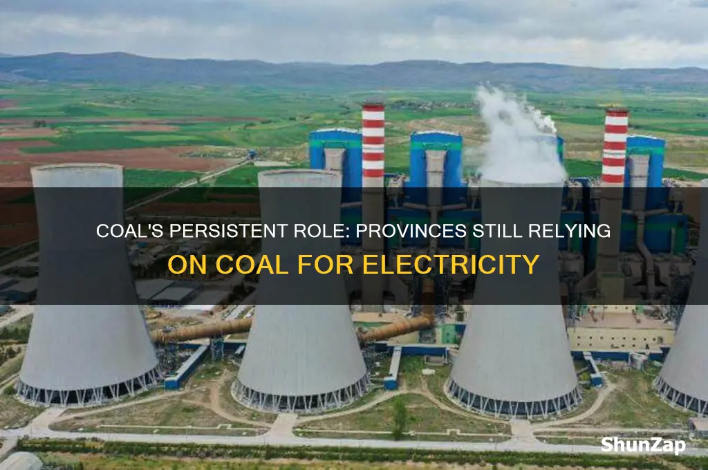 how many provinces still use coal to generate electricity