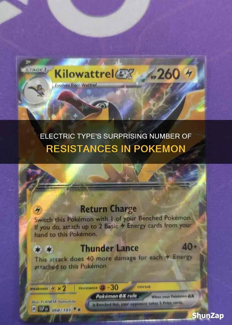 how many resistances does electric type have