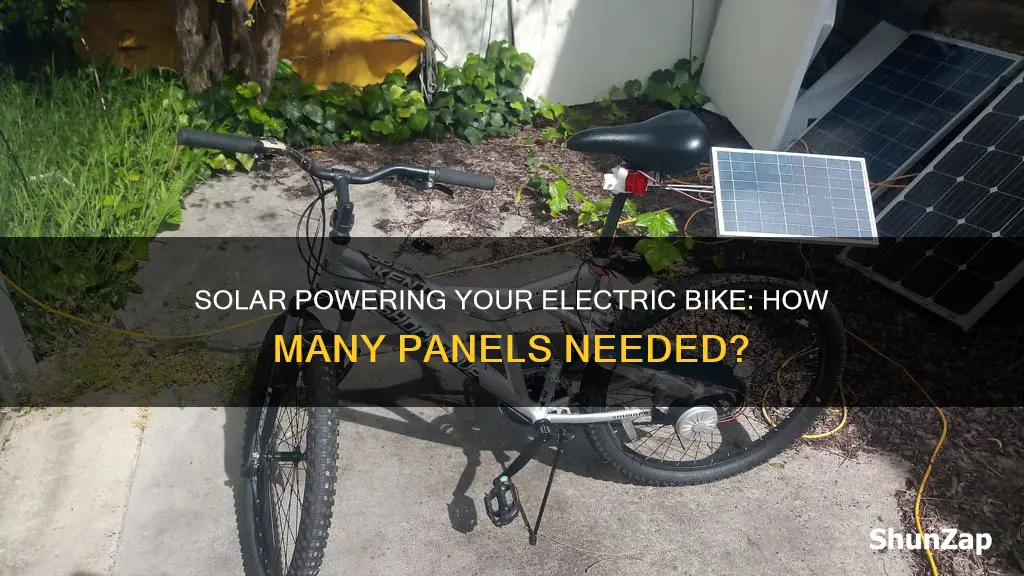 how many solar panels for electric bike