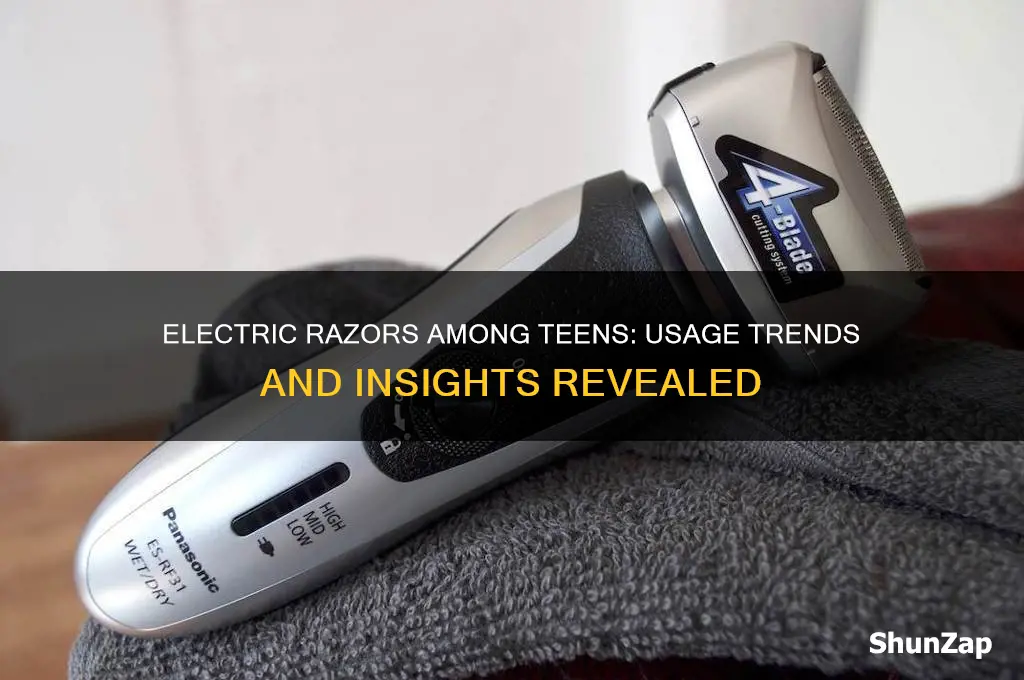 how many teens use electric razors