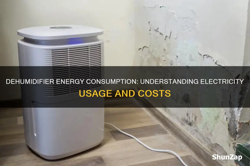 how many units of electricity does a dehumidifier use