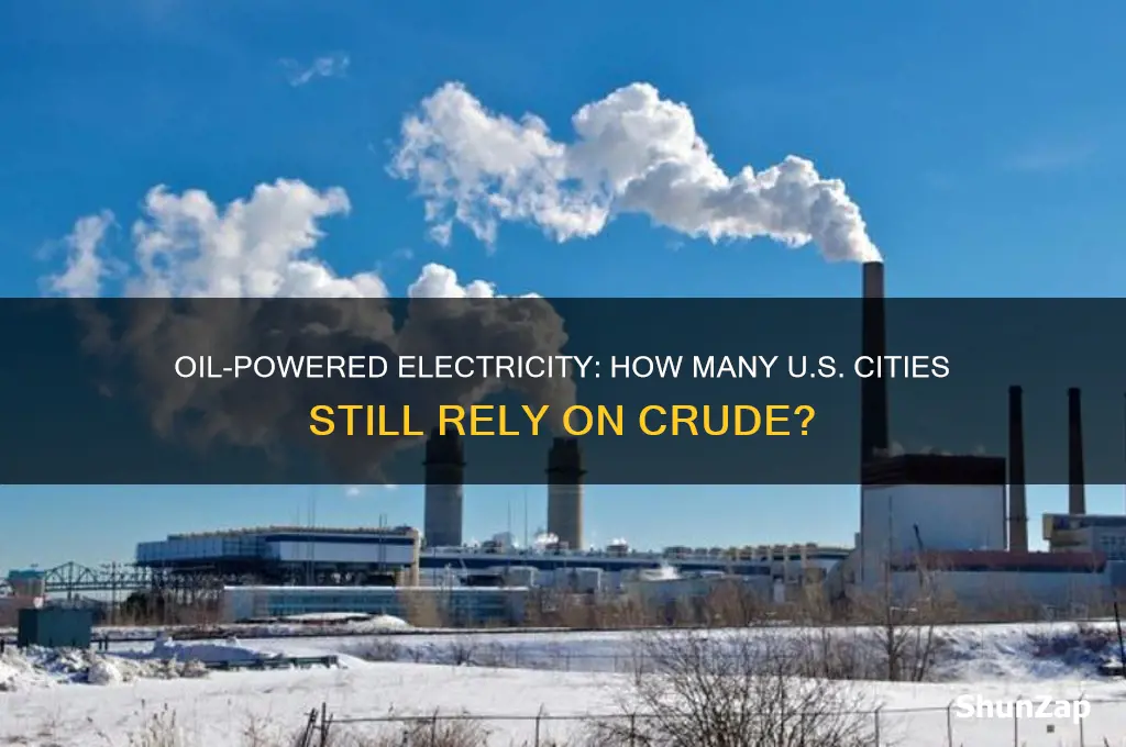 how many us cities use oil to generate electric power