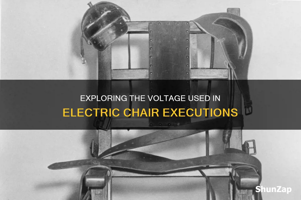 how many volts are used in an electric chair