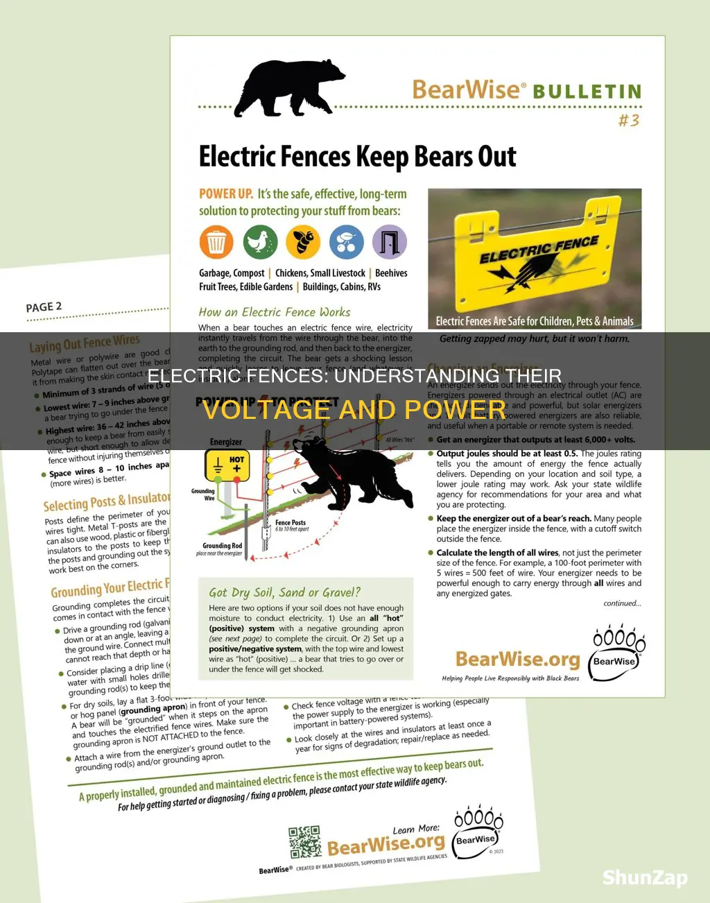 how many volts do electric fences have