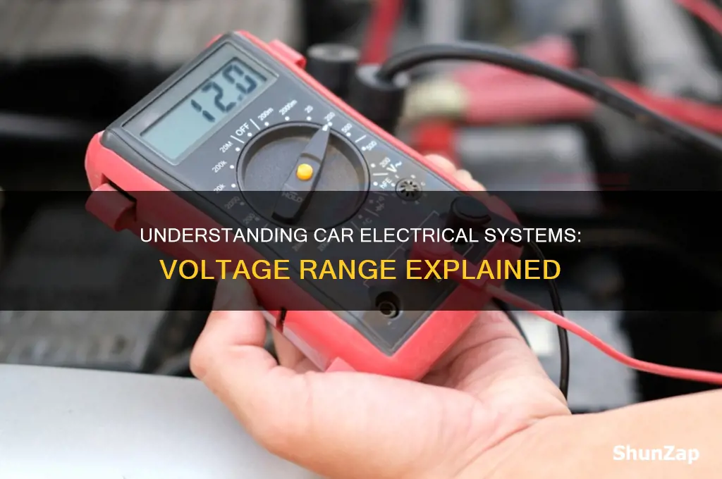 how many volts does a car electrical vary