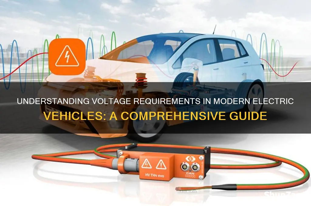 how many volts does a modern electric car use