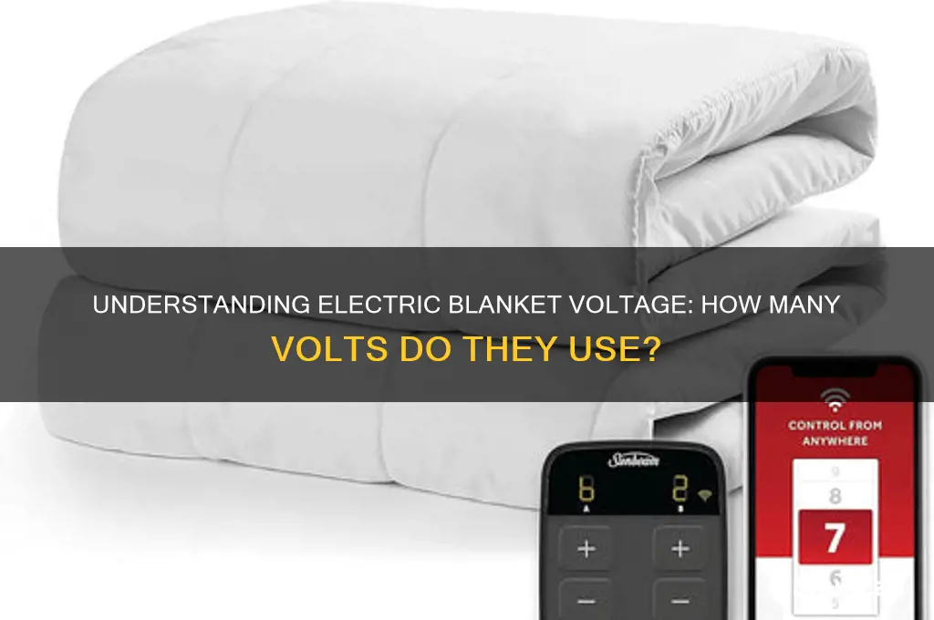 how many volts does an electric blanket use
