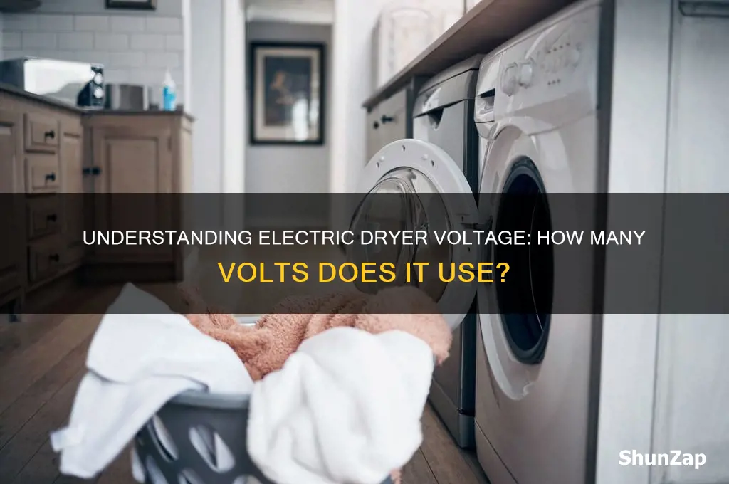how many volts does an electric dryer use