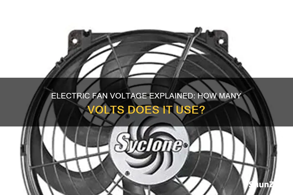 how many volts does an electric fan use