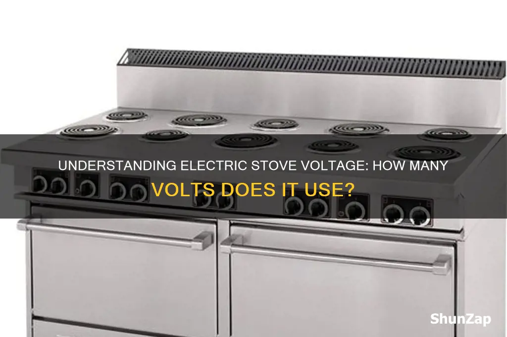 how many volts does an electric stove use