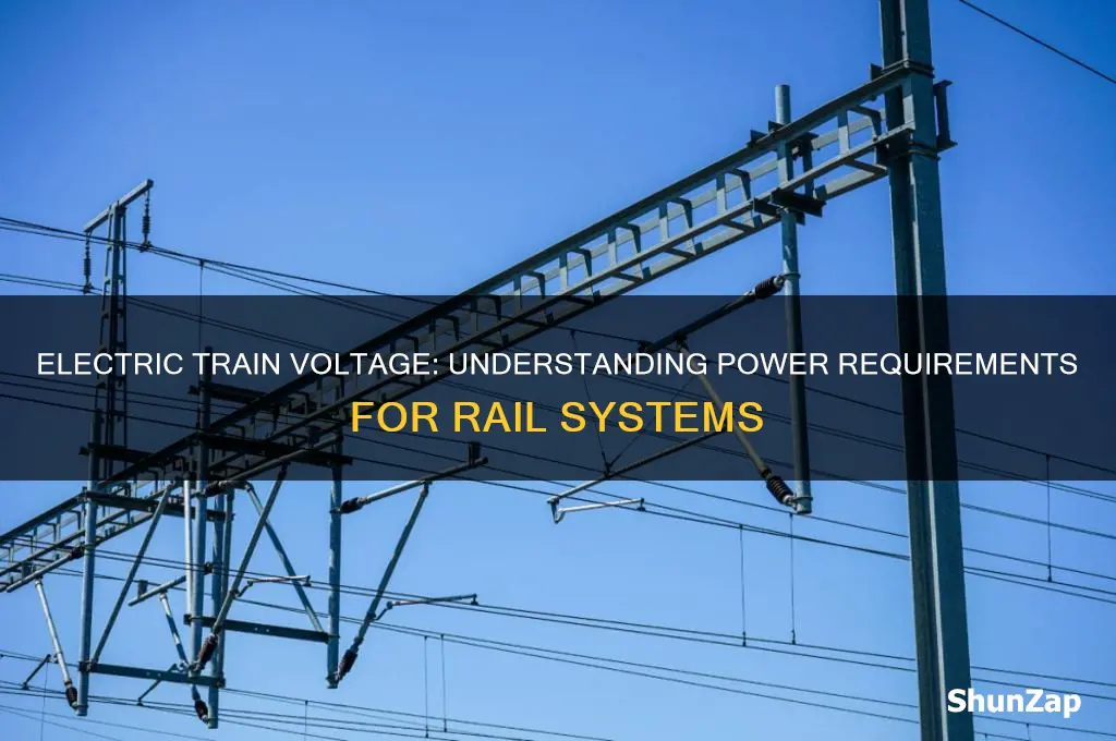 how many volts does an electric train use