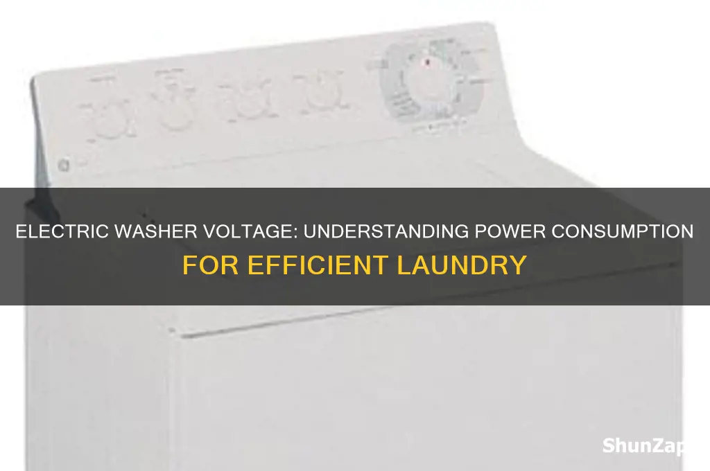 how many volts does electric washer use