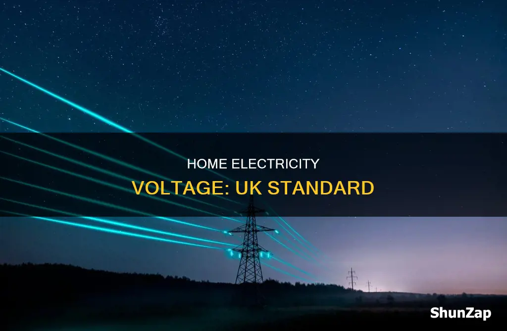 how many volts in home electricity uk