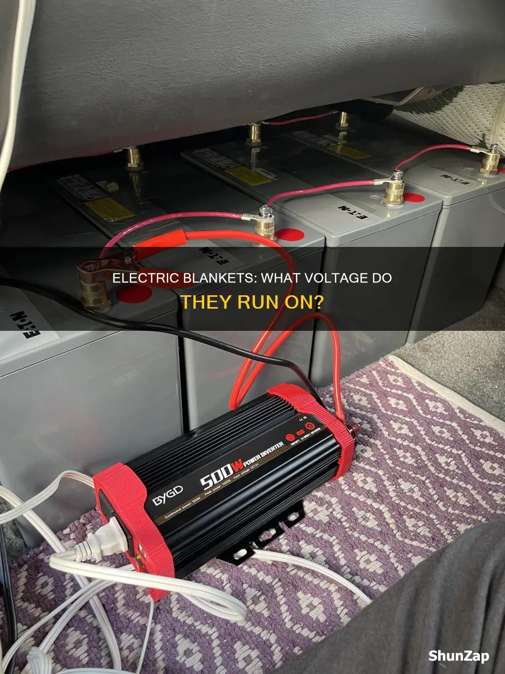 how many volts is an electric blanket
