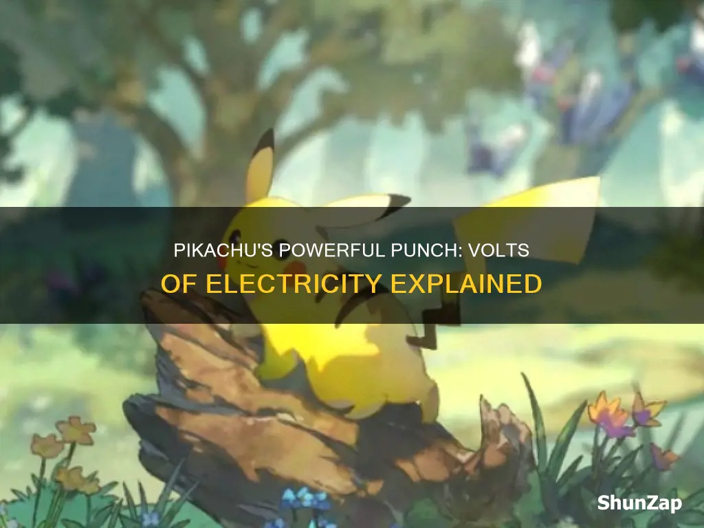 how many volts of electricity from pikachu