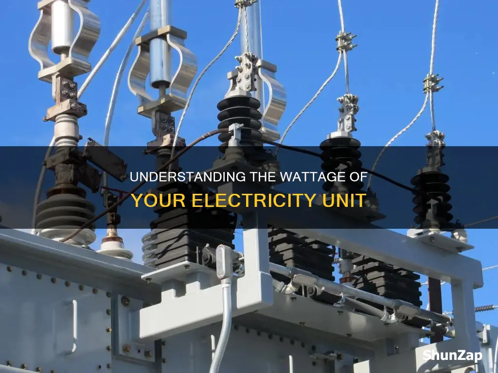 how many watt in 1 unit electricity