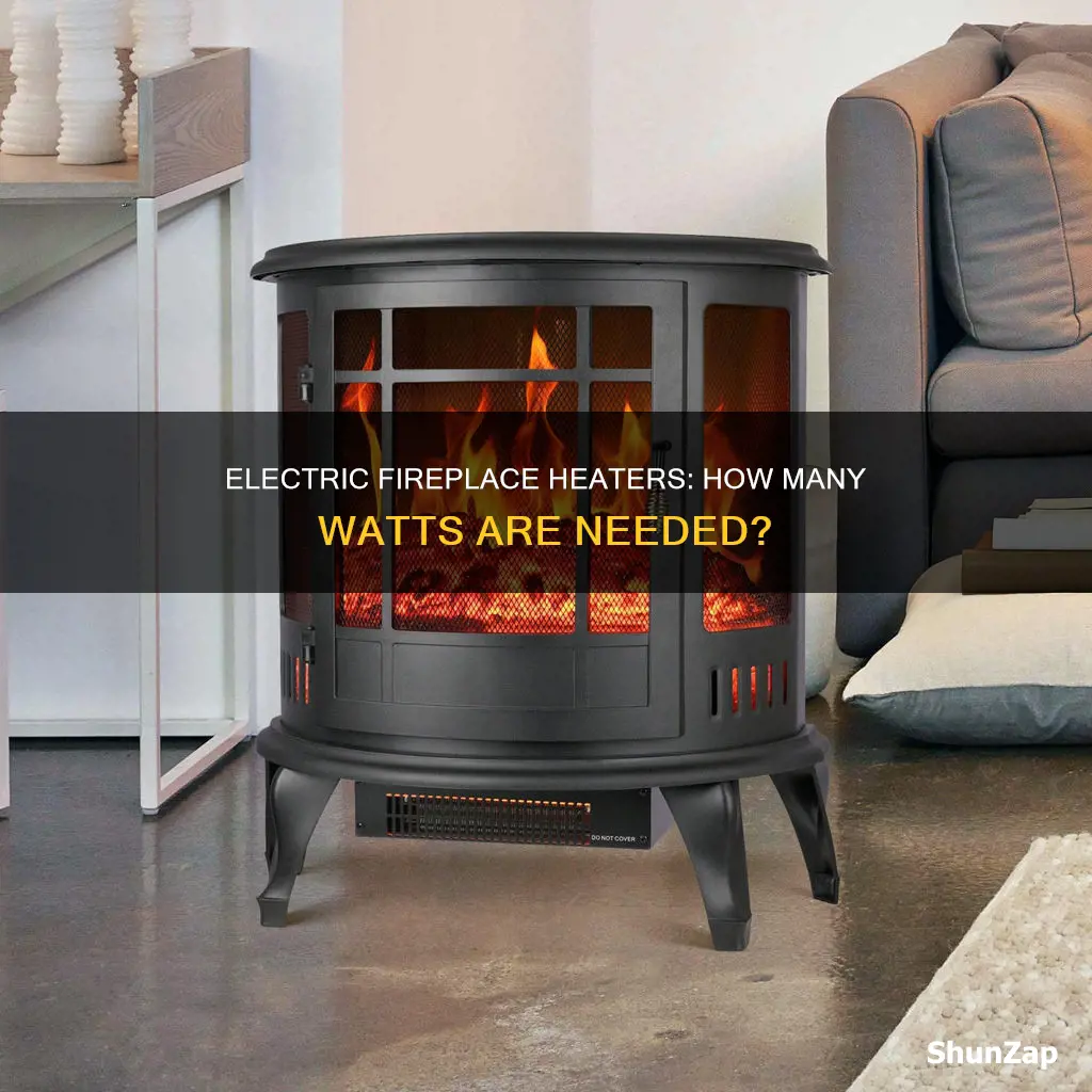 how many watts are electric fireplace heaters