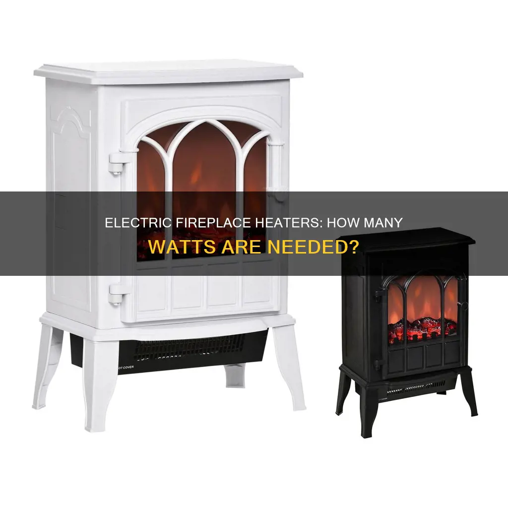 how many watts are electric fireplace hraters