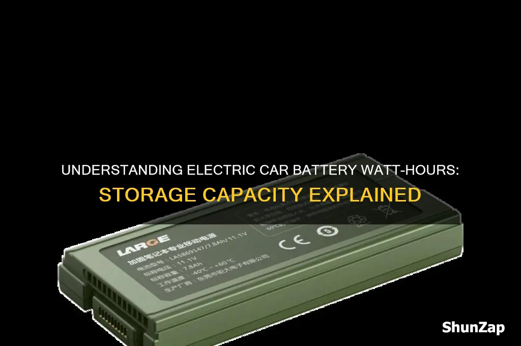 how many watts are stored in electric car battery