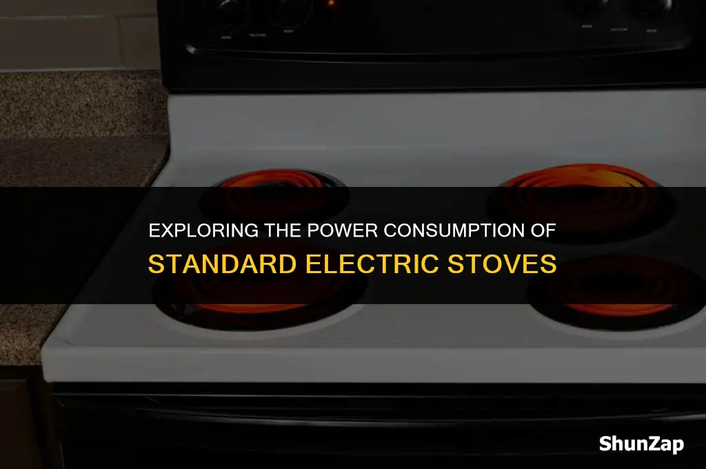 how many watts do a standard electric stove use