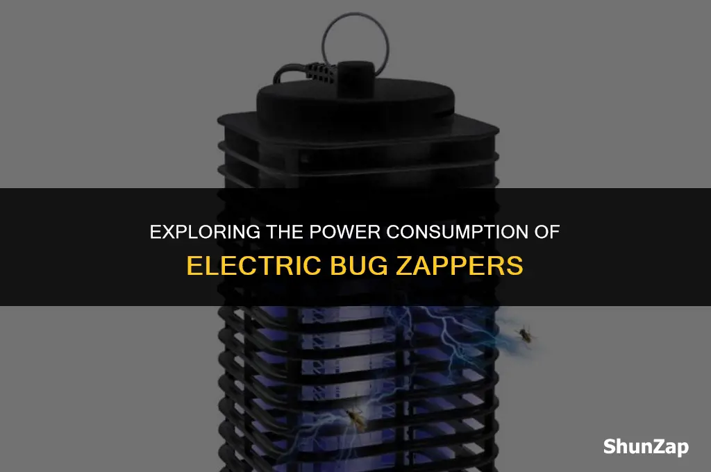 how many watts do electric bug zappers use