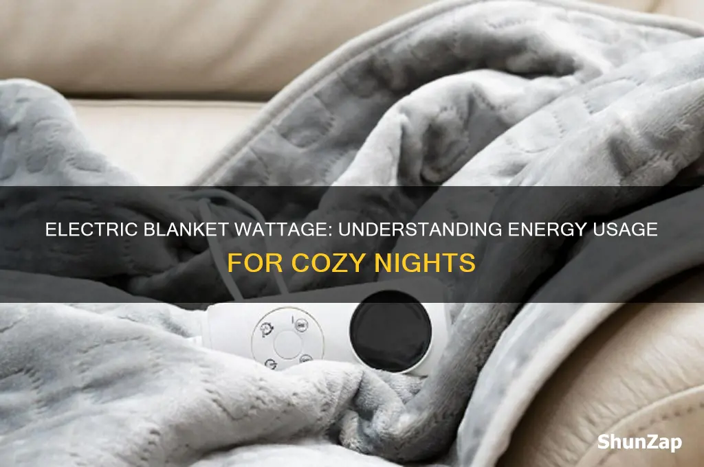 how many watts does a electric blanket use