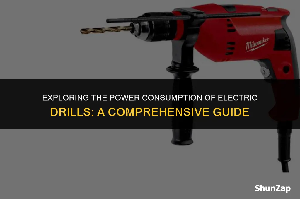 how many watts does a electric drill use