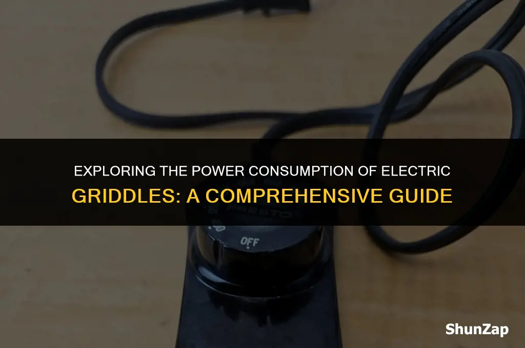 how many watts does a electric griddle use