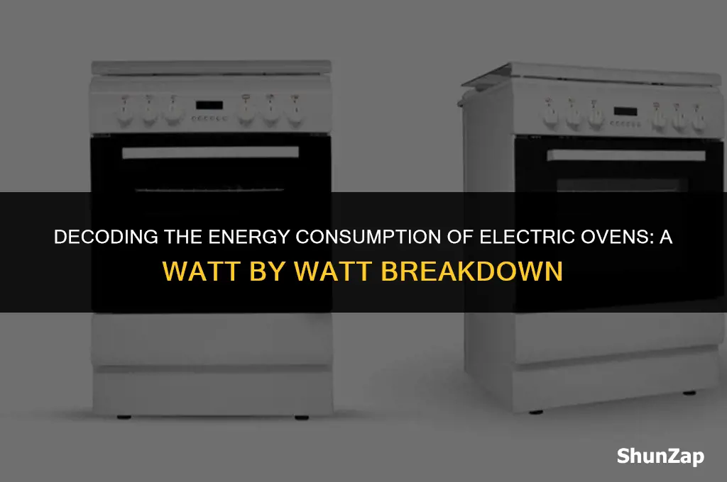 how many watts does a electric oven use
