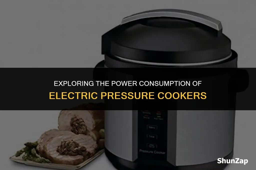 how many watts does a electric pressure cooker use